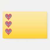 Zackenbarsch - Rote Herzen, vertikal angeordnet | Post-it Klebezettel (Vorderseite)