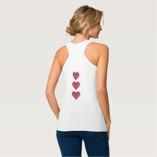 Zackenbarsch - Rote Herzen, vertikal angeordnet Tank Top