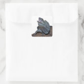 Zackeneidechse Quadratischer Aufkleber (Tasche)