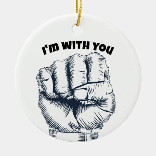 Zackenfaust Keramik Ornament (Vorne)