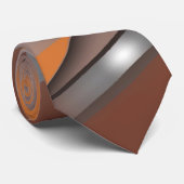 Zackengradkonzentric Earth Tone Ombre Abstrakt Krawatte (Gerollt)