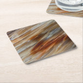 Zackenholz Rechteckiger Pappuntersetzer (angewinkelt)