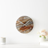 Zackenholz Runde Wanduhr (Zuhause)