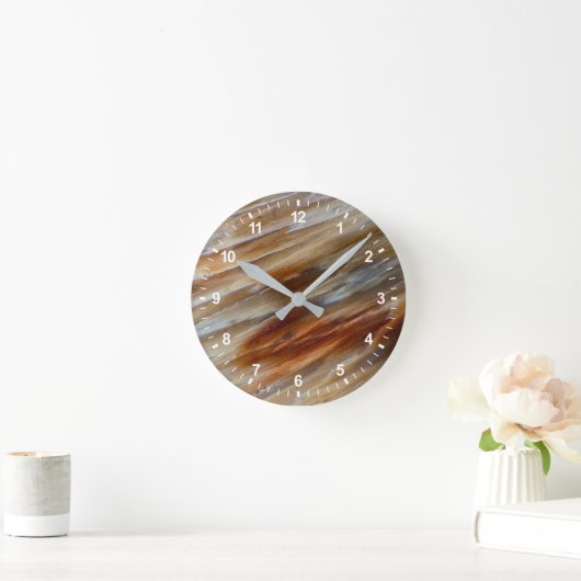 Zackenholz Runde Wanduhr (Zuhause)