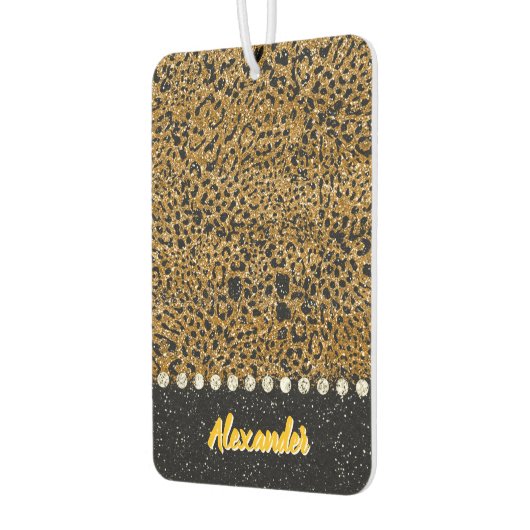 Zackenleopardengewebe Autolufterfrischer (Links)