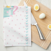 Zackenmäuse nehmen Teakup-Bad Geschirrtuch (Viertel Falte)