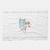 Zackenmäuse nehmen Teakup-Bad Geschirrtuch (Horizontal)