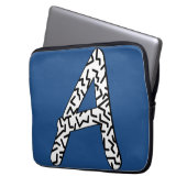 Zackenmuster A Laptopschutzhülle (Vorderseite Links)