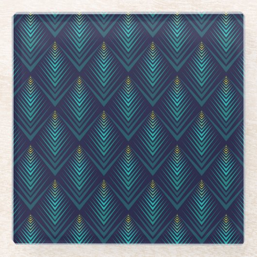 Zackenrand: Dynamisches Musterspiel Glasuntersetzer (Vorderseite)