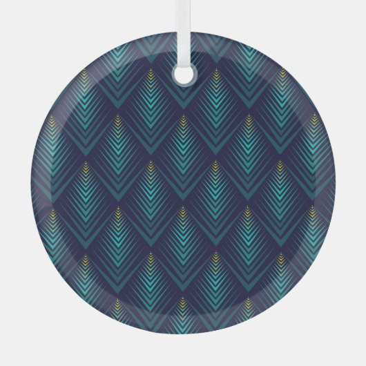 Zackenrand: Dynamisches Musterspiel Ornament Aus Glas (Vorderseite)