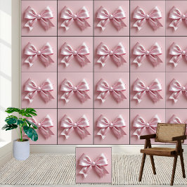 Zackenrosa Glitzer Bow Tapete