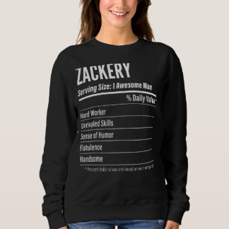 Zackery Serving Size Nutrition Label Kalorien Sweatshirt