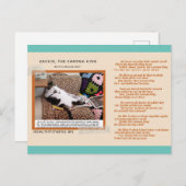 Zackie The Corona King - Fun 'Behalt in Touch' Kar Postkarte (Vorne/Hinten)