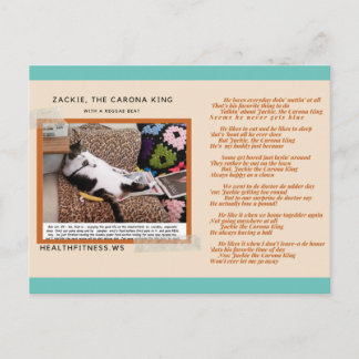 Zackie The Corona King - Fun 'Behalt in Touch' Kar Postkarte