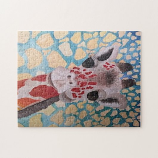 Zackige Giraffe Puzzle (Horizontal)