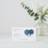 Zackige Herz-Visitenkarte Visitenkarte (Stehend Vorderseite)