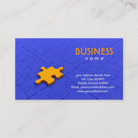 Zackige Stück-Visitenkarte Visitenkarte (Vorderseite)