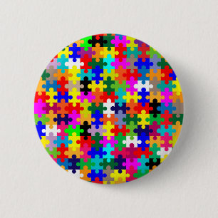 Zackige Stücke in der Farbe Button