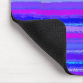 Zackiger Regenbogen Stripes Purpur, Rosa und Blau Mousepad (Ecke)