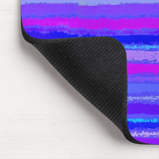 Zackiger Regenbogen Stripes Purpur, Rosa und Blau Mousepad (Ecke)