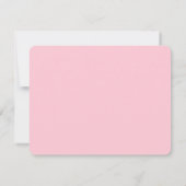 Zackiges Häschen-Rosa danken Ihnen Einladung (Rückseite)