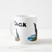 Zackname mit Pinguin, Tasse des Kaffees (Vorderseite Links)