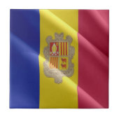 zAD001 Waving FLAG Andorra, Fliese (Vorderseite)