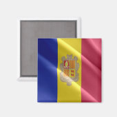 zAD001 Waving FLAG Andorra, Kühlschrank Magnet (Vorderseite/Rückseite)
