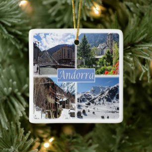 zAD003 ANDORRA, La Vella, Mosaik, Keramikornament