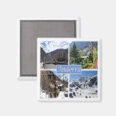 zAD003 ANDORRA, La Vella, Mosaik, Kühlschrank Magnet (Vorderseite/Rückseite)