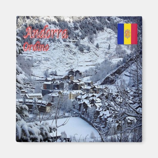 zAD007 - ORDINO Andorra - Kühlschrank Magnet (Vorne)