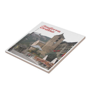 zAD008 Andorra, ORDINO Plaça Major, Fliese