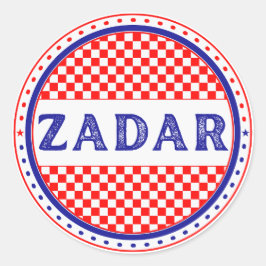 Zadar City Pride Emblem – Croatian Identity Runder Aufkleber