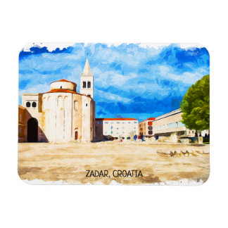 Zadar Croatia Wasserfarbenpanorama Aussicht Magnet
