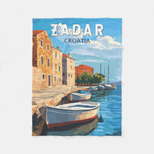 Zadar Kroatien Reise Kunst Vintage Fleecedecke
