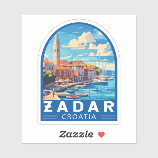 Zadar Kroatien Reisen Aufkleber (Blatt)