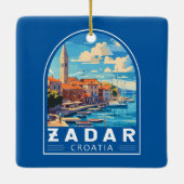 Zadar Kroatien Reisen Keramikornament (Rückseite)