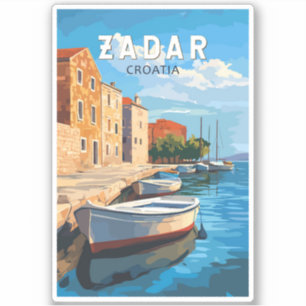 Zadar Kroatien Reisen Vintag Aufkleber