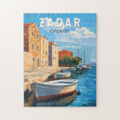 Zadar Kroatien Reisen Vintag Puzzle (Vertikal)