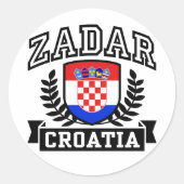 Zadar Kroatien Runder Aufkleber (Vorderseite)