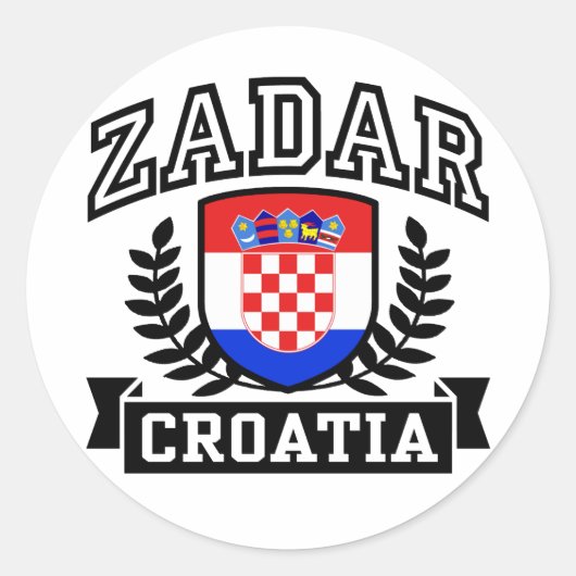 Zadar Kroatien Runder Aufkleber (Vorderseite)
