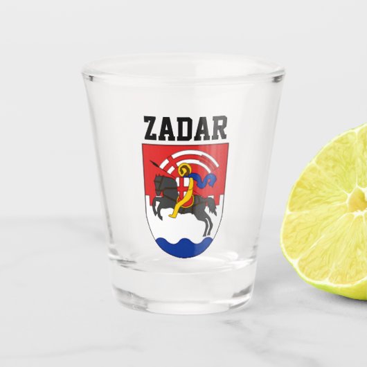 Zadar-Wappen (Kroatien) Schnapsglas (Vorderseite)