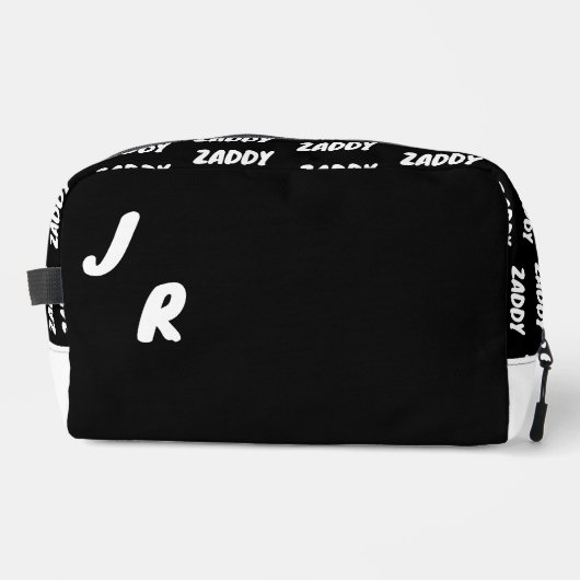 Zaddy Black Personalisiert Initials Waschbeutel (Vorderseite)