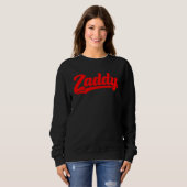 Zaddy retro player typography fashion pocket sweatshirt (Vorne ganz)