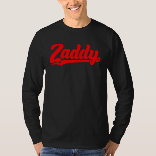 Zaddy retro player typography fashion pocket T-Shirt (Vorderseite)