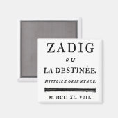 Zadig, oder das Buch des Schicksals - Descartes Magnet (Vorderseite/Rückseite)