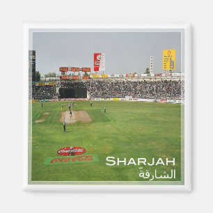 zAE020 CRICKET MATCH at SHARJAH, VAE, Asia, Kühlsc Magnet