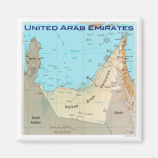 zAE026 MAP, Vereinigte Arabische Emirate, VAE, Küh Magnet (Vorne)