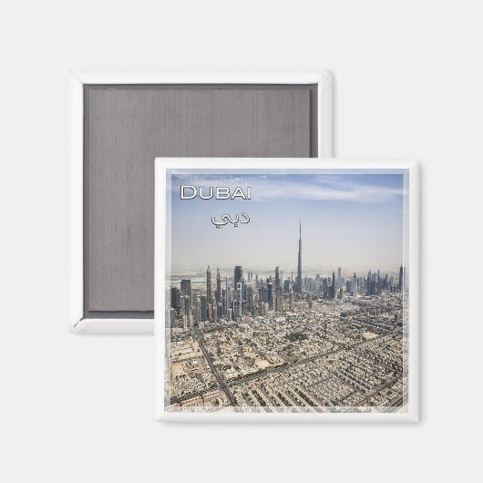 zAE040 DUBAI skyline, VAE, Asien, Kühlschrank Magnet (Vorderseite/Rückseite)
