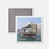 ZAE045 DUBAI flusstaxi ABRA, VAE, Kühlschrank Magnet (Vorderseite/Rückseite)